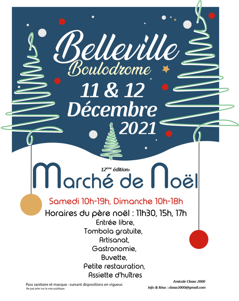 Marché de Noël 2021 de Belleville en Beaujolais