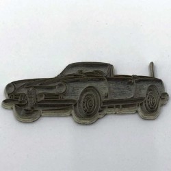 Tampon d'une Alfa Roméo Giulietta Spider 1956. Timbre pour tampon de LaserEnFolie forme voiture Alfa Roméo