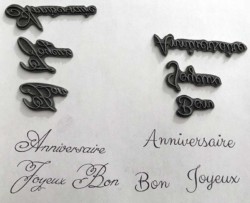 Timbres pour tampon Bon & Joyeux Anniversaire Bon et Joyeux Anniversaire en tampon de LaserEnFolie