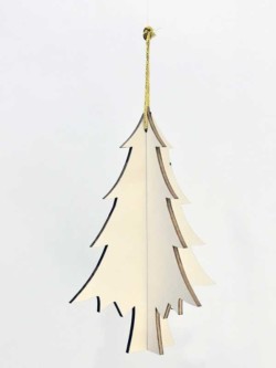 Sapin 3D à suspendre dans le sapin de Noël par LaserEnFolie